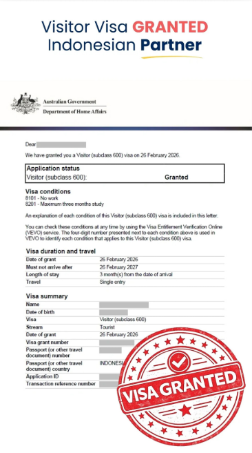 Visa grant notification