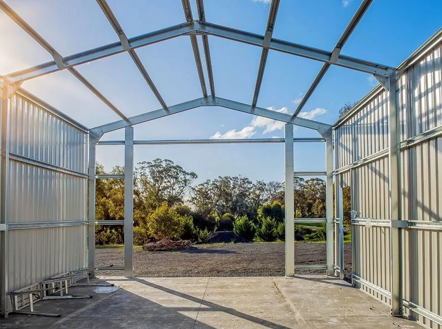 Steel shed framework