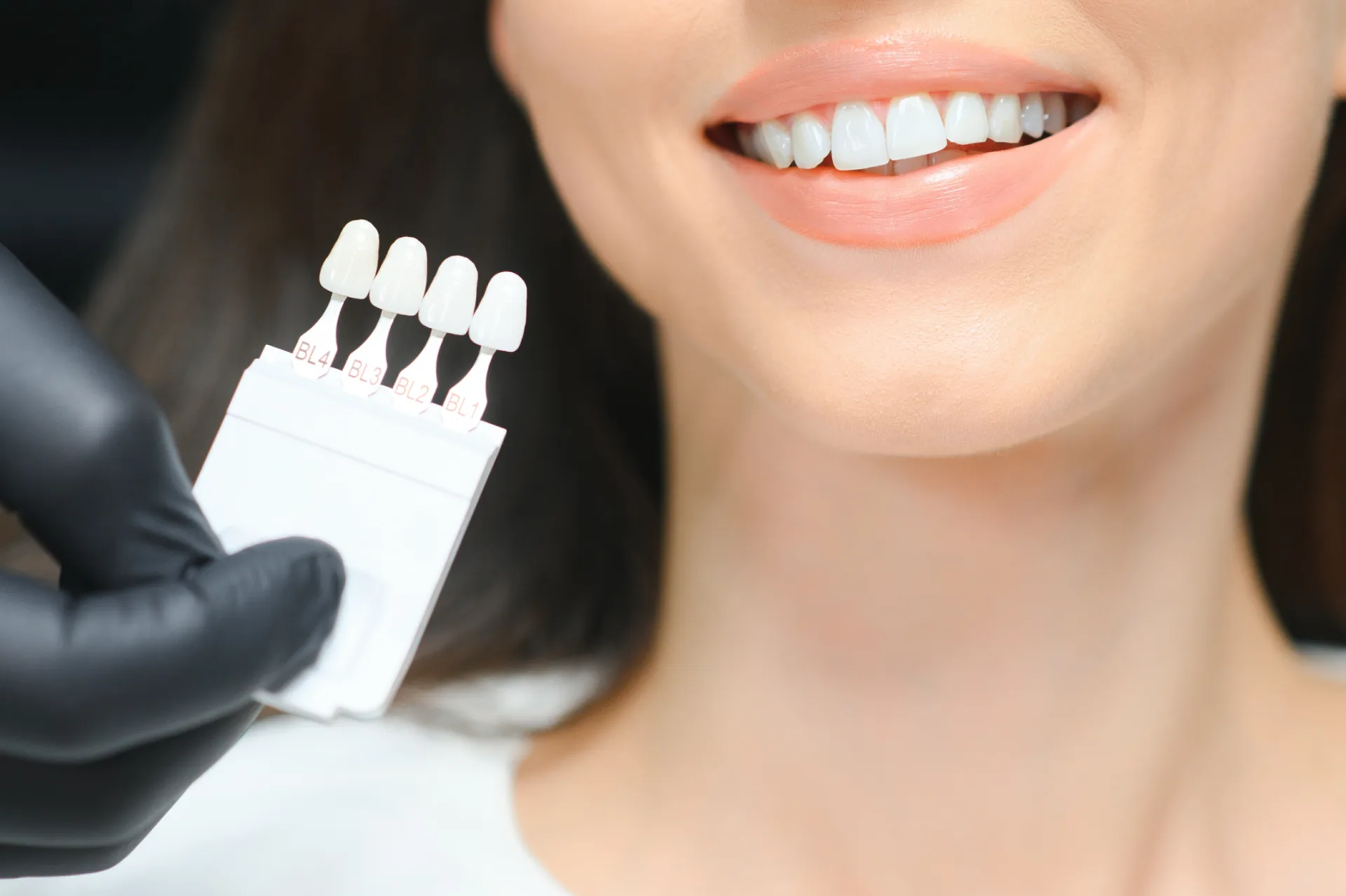 Close-up of a patient receiving careful dental treatment