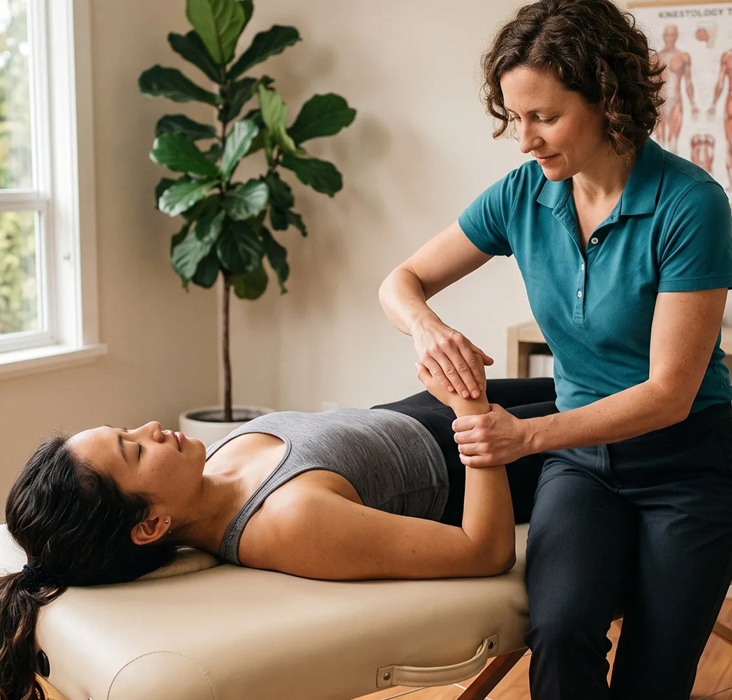 Client attending a kinesiology session