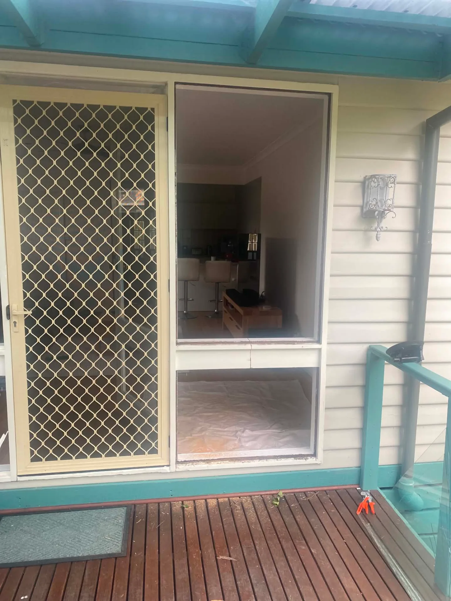 Clean Glass Door Before Pet Door Installation